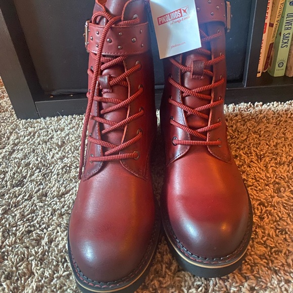 Pikolinos Red Leather Boots (New) - Picture 3 of 7